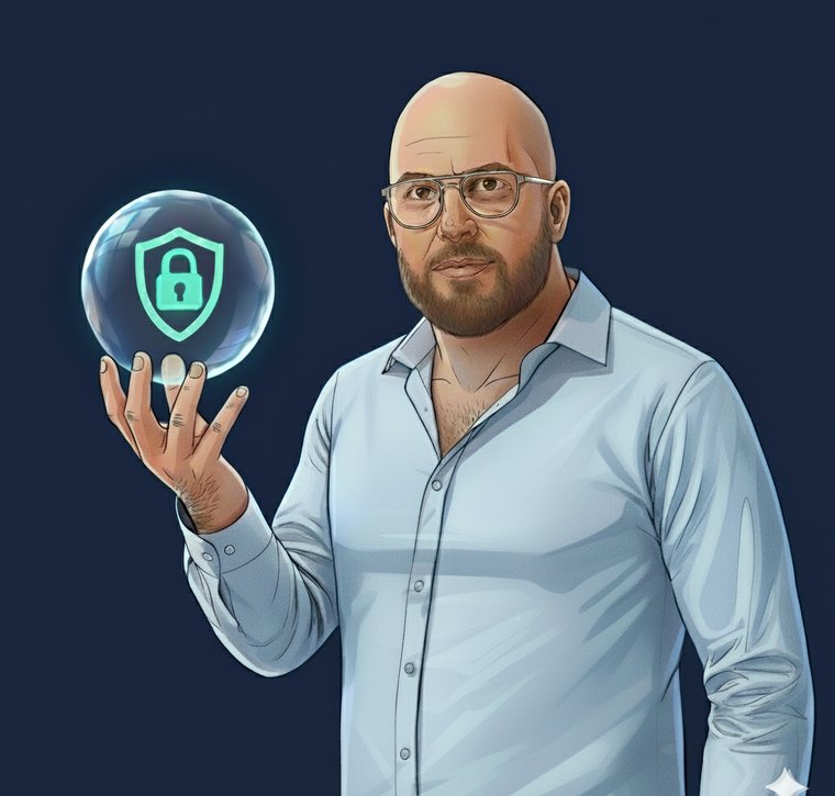 Illustrated portrait of Shlomo (Eyal) Salman.